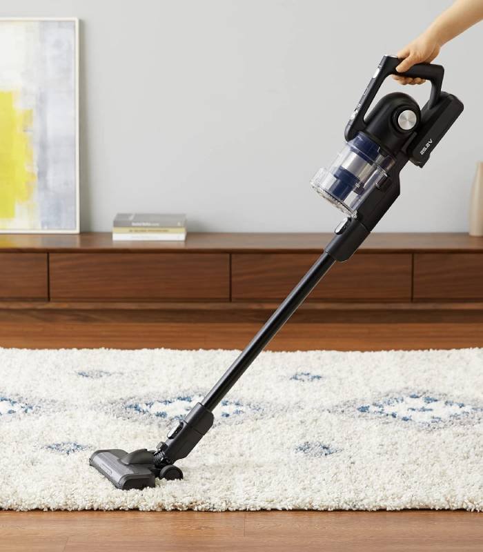 amazon basics Cordless Vacuum Cleaner With 350 W Power Suction, Rechargeable 2000 Mah Battery, Low Sound And 1 Year Warranty , Black, 0.6 Liter, Hepa, 5 Count - Image 9