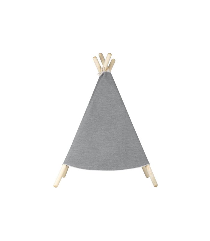 Cat Tent – Cute Cat Teepee with Fabric Cat Bed – Funny Teepee Tent for Small Cats and Dogs – Durable Wood and Soft Wool Pet Tent for Indoor Pets - Image 3