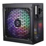 ZEBRONICS VS500Z 500W Premium Power Supply with Silent 120mm RGB Fan, Long Flat Cables, PCIe x 1, SATA x 4, 12V 32A (Max.), Over Voltage/Over Current/Short Circuit Protection (Black)