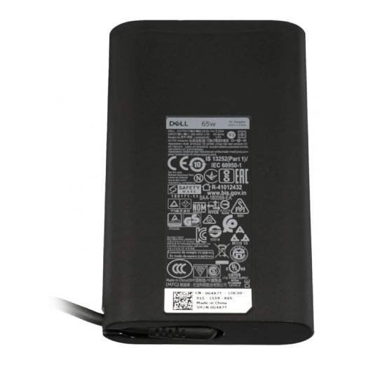 Dell Original 65W Laptop Adapter-Black, Big Pin 7.4 MM, 19.5V 3.34A, Warranty 1 Year(Part Code: 6TM1C, H374X, G4X7T, TG2MG, FJ4X5, 3VT2F, M8YYM) Without Power Cord - Image 4