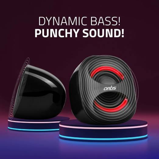 Artis Mini 2.0 USB Multimedia Speakers (Black) - Image 6