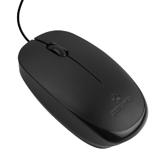 Zebronics Zeb-Power Wired USB Mouse, 3-Button, 1200 DPI Optical Sensor, Plug & Play, for Windows/Mac - Image 2