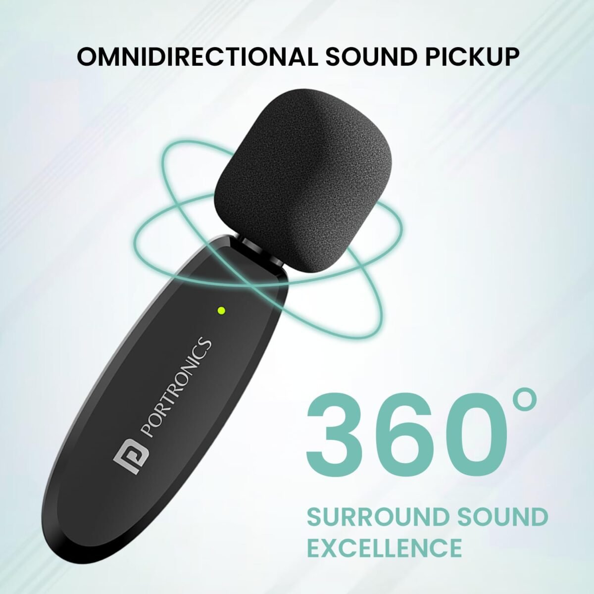 Portronics Dash 7 Omnidirectional Type C Wireless Microphone, Noise Cancellation, Plug & Play, Lapel Wireless Mic for Video Recording, Supports Type C Android, iPhone, Camera(Black) - Image 4