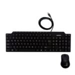 Zebion Viking Wired USB Keyboard & Mouse Combo, Plug & Play, 105 +12 Integrated Multimedia Keys, 3 Button Mouse, 1200 DPI, High Precision, Advanced Optical Sensor (Black)
