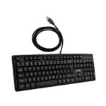 Zebion K500 USB Keyboard, Rugged Heavy-Duty Body, Tested with Over 5 Million Keystrokes,Clicky-Touch Feel, Ergonomic Design Comes with 102 Keys Including Rupee Key (Black)