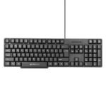 Zebronics Wired Keyboard with 104 Keys, 1.2m Cable, ₹ Key, USB Interface, UV-Coated Keys, Retractable Stand, for PC, Laptop(K65, Black)