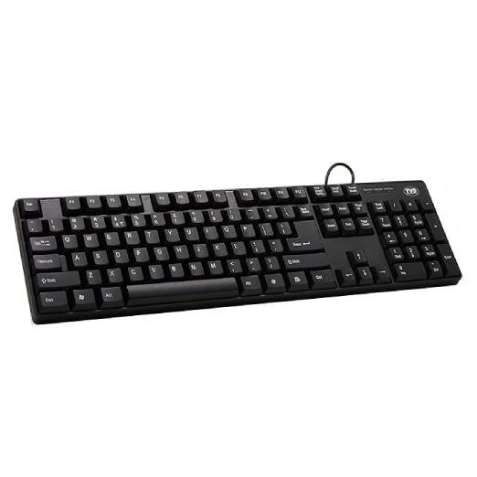 TVS ELECTRONICS Champ Wired Keyboard (Black)|10 Million Plus Strokes per Key|Ergonomic Design| Lightweight and Slim|Bilingual Keyboards