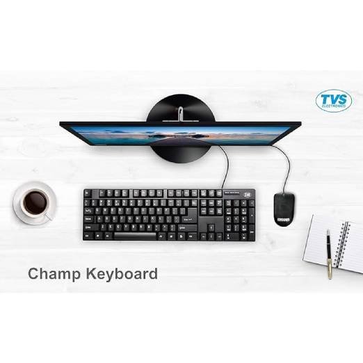 TVS ELECTRONICS Champ Wired Keyboard (Black)|10 Million Plus Strokes per Key|Ergonomic Design| Lightweight and Slim|Bilingual Keyboards - Image 5