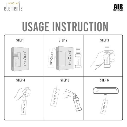 INVOLVE Elements Aqua Spray Air Perfume Fine Fragrance Scent Air Freshener - IELE01-30ml | Car fresheners | Car accessories interior | Long lasting fragrance | Car perfume - Image 5