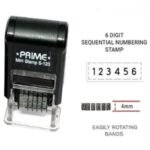 Mini Numbering Stamp S-120 – Self-Inking 6 Digit Numbering Stamp