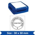 Pre-Inked Pocket Round Stamp – 30×30 mm
