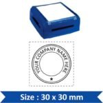 Pre-Inked Pocket Round Stamp – 30×30 mm