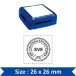 Pre-Inked Pocket Round Stamp – 26×26 mm
