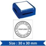 Pre-Inked Pocket Round Stamp – 30×30 mm