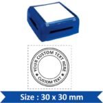 Pre-Inked Pocket Round Stamp – 30×30 mm