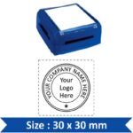 Pre-Inked Pocket Round Stamp – 30×30 mm