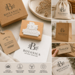 Custom Wooden Logo Rubber Stamp – Premium Branding Stamp for Packaging & Small Business