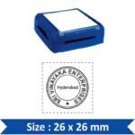 Pre-Inked Pocket Round Stamp – 26×26 mm