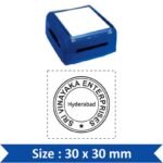 Pre-Inked Pocket Round Stamp – 30×30 mm